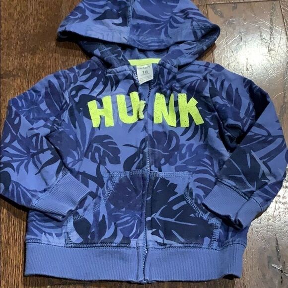 CARTER'S 𝅺carters 18 M boys zip up hoodie - Picture 1 of 4